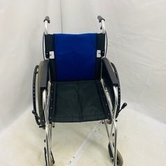 【動作良好】MIKI ミキ BALシリーズ BAL-1 自走式 車椅子 軽量 折り畳み 自走介助兼用 耐荷重100キロ 介護 介助 ブルー 中古品