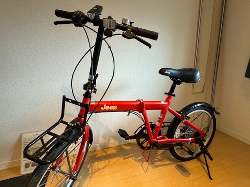 折りたたみ自転車　JEEP20インチ　レッド（赤系）
