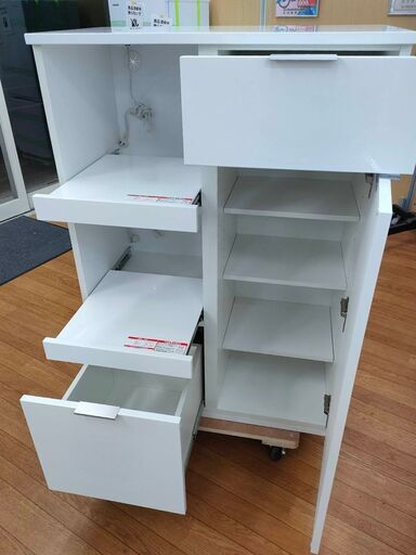 ニトリ キッチンボード 食器棚  レンジ台 炊飯器台 コンセント2口付 美品