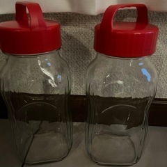 　梅シロップつけガラス瓶、保存用ガラス瓶　２Ｌ×2つ　　