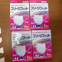 プリーツフィット 衛生的な使い切りマスク 5枚入×4箱