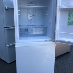 福岡市内配送設置無料　2021年式　AQUA 126L 2ドアノンフロン冷蔵庫 オリジナル ホワイト AQR-13E8 W