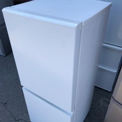 福岡市内配送設置無料　2021年式　AQUA 126L 2ドアノンフロン冷蔵庫 オリジナル ホワイト AQR-13E8 W