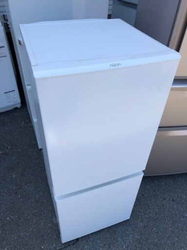 福岡市内配送設置無料　2021年式　AQUA 126L 2ドアノンフロン冷蔵庫 オリジナル ホワイト AQR-13E8 W