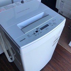 福岡市内配送設置無料 東芝 全自動洗濯機 4.5kg ピュアホワイト AW-