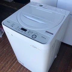福岡市内配送設置無料　2020年式　シャープ SHARP 全自動洗濯機 幅56.5cm(ボディ幅52.0cm) 5.5kg ステンレス槽 ホワイト系 ES-GE5D-W