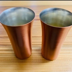 銅製グラス２個　生活雑貨 食器 茶器