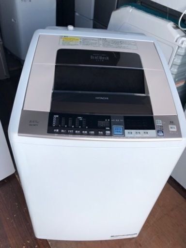 福岡市内配送設置無料　日立 HITACHI BW-D8TV [ビートウォッシュ たて型洗濯乾燥機（8.0kg） 自動お掃除搭載 プラチナホワイト]