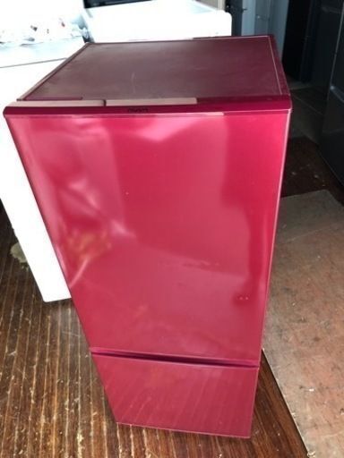 福岡市内配送設置無料　AQR-18H-R 冷蔵庫 ルージュ [2ドア /右開きタイプ /184L] 2018年