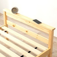 ニトリ　すのこベットフレーム　シングル　 ナチュラル　ベージュ 