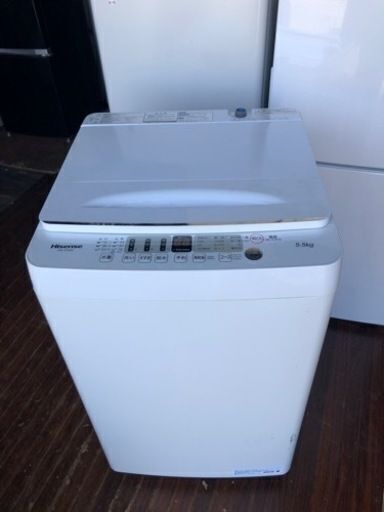 福岡市内配送設置無料　二人分のお洗濯、ラクラクOK! まとめて便利な、5.5kg 5.5kg 全自動洗濯機 HW-G55A-W