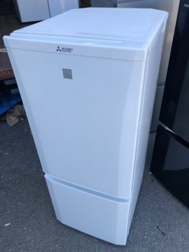 福岡市内配送設置無料　三菱 【右開き】146L 2ドアノンフロン冷蔵庫 keyword キーワードホワイト MR-P15EC-KW