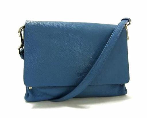 ◆超美品◆ JIL SANDER　ジルサンダー レザー クロスボディ 2WAY クラッチバッグ ショルダー セカンドバッグ ブルー系 BF6482靴/バッグ バッグ リュックサック
