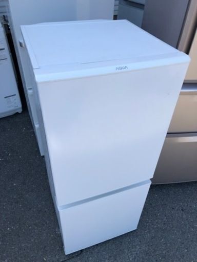 福岡市内配送設置無料　2021年式　AQUA 126L 2ドアノンフロン冷蔵庫 オリジナル ホワイト AQR-13E8 W