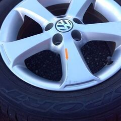 夏 ポロ純正 VW 15インチ【富山】車検対応 ワーゲン純正 アルミ ホイール VW純正 ポロ POLO純正 夏 185/60R15 中古4本 ダンロップ  PCD100