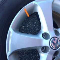 夏 ポロ純正 VW 15インチ【富山】車検対応 ワーゲン純正 アルミ ホイール VW純正 ポロ POLO純正 夏 185/60R15 中古4本 ダンロップ  PCD100