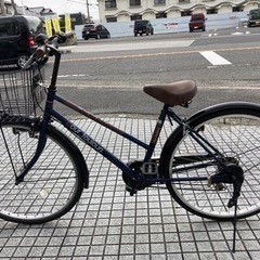 【26インチ自転車】6段変速付　リヤタイヤ、チェーン、鍵新品❗️スペアキーあり　若林自転車　膳所店　SALE中❗️