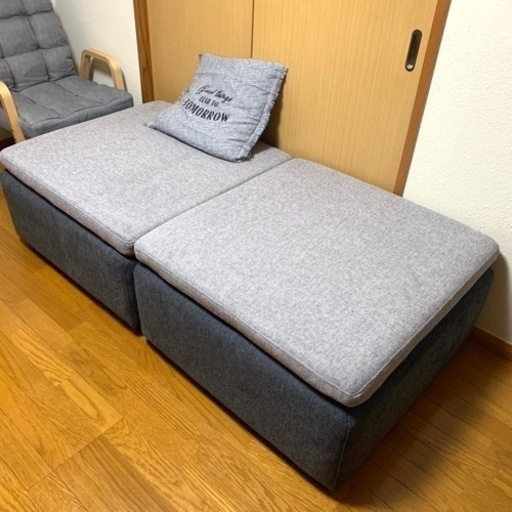 お引渡し予定者様決定です/「フレックス2 1Pソファ BACE ベース 」80×80×43 2点セット 家具 ソファ