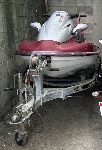 カワサキジェットスキー2ストSTX1100＆ナンバー付きトレーラーセット