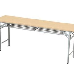 会議用テーブル 折りたたみテーブル 棚有 幅1500×奥行450...