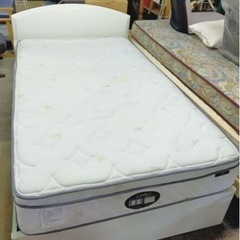 白い　収納あり　ベッド　SD  マットレス