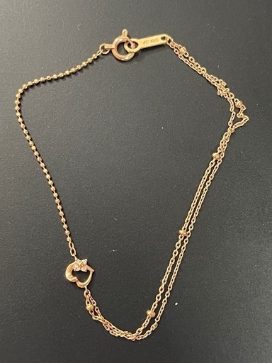 4℃ ブレスレット 刻印有り アンアン 4℃ ブレスレット 刻印有り k10