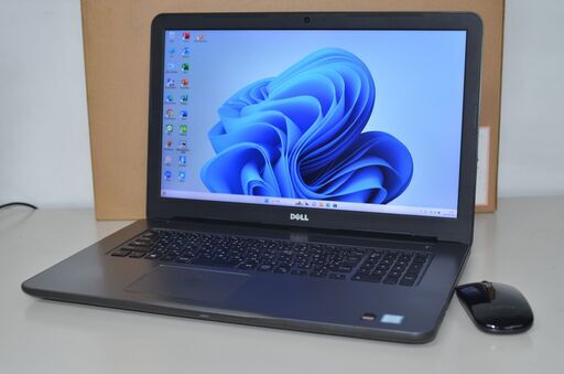 中古ノートパソコン DELL Inspiron 5767 Windows11+office 高性能core i7-7500U/17.3インチ/爆速SSD512GB/メモリ8GB/DVDマルチ/WEBカメラ