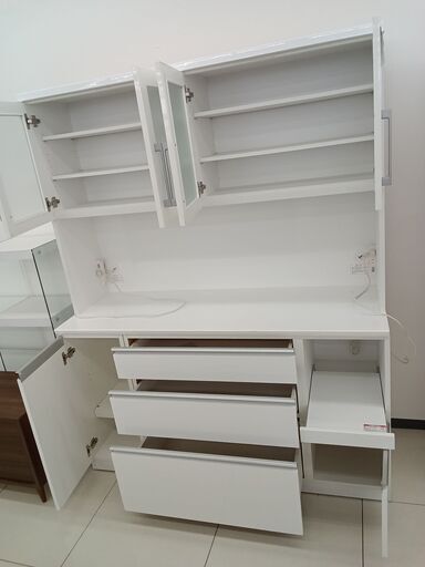 ★ジモティ割あり★ NITORI レンジボード ホワイト H189.5×D50×W150 クリーニング済み HJ2613 ☆ジモティ割あり☆ NITORI レンジボード ホワイト H189.5×D50×W150