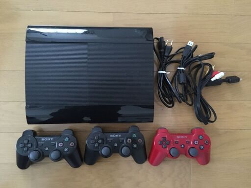 PS3 本体（CECH-4000B 250GB チャコールブラック）・付属ケーブル・ワイヤレスコントローラ・ニーアレプリカント