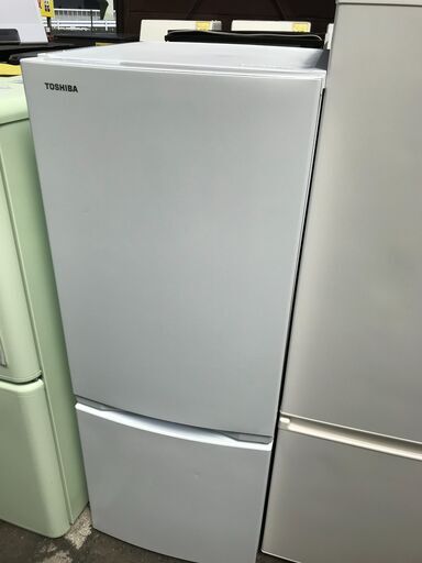 【FU782】★東芝  TOSHIBA      ノンフロン冷凍冷蔵庫  GR-T15BS   2021年式   153L  ホワイト  一人暮らし   ガラス棚  コンパクトサイズ  キッチン家電  クリーニング済 堺市 深井【ジャングルジャングル深井店】