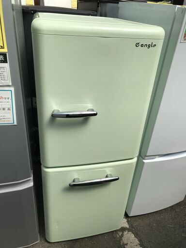 【FU783】★エディオン EDION   angle   レトロ インバーター 冷蔵庫  ノンフロン冷凍冷蔵庫  ANG-RE151-A1  2021年式  149L  ライトグリーン   レトロ\u0026おしゃれ  一人暮らし  コンパクト クリーニング済 堺市 深井【ジャングルジャングル深井店】