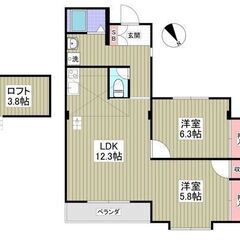 💚千葉県千葉市中央区稲荷町💚ロフト付き2LDK / 55.07㎡...