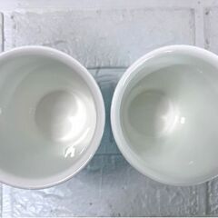 ティファニー Tiffany& Co. エブリデイ オブジェクト ペアセット 紙コップ風 ボーンチャイナ ペーパーカップ コーヒーカップ【保管品】☆ 白石店 