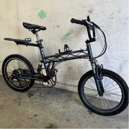 216★岐阜発　△SALAMANDER/折りたたみ自転車△20インチ/6段変速/太タイヤ/20×2.25/折りたたみマウンテンバイク/防犯有り/現状品　R5.12/14★