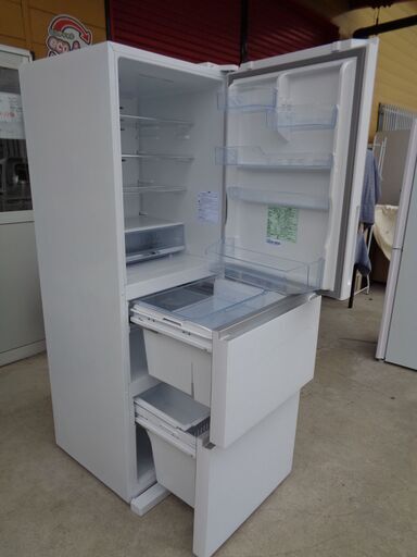 ヤマダセレクト 358L ガラストップ3ドア 冷凍冷蔵庫 REFAGE YRZ-F36K