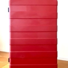 無印良品 スーツケース75L  鍵2個付き 赤 レッド