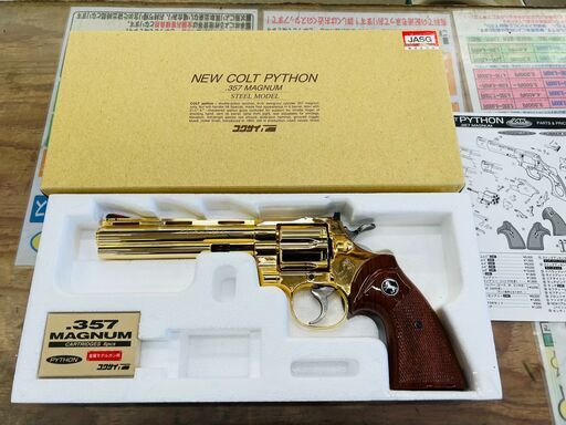 コクサイ NEW COLT PYTHON .357 MAGNUM 24K 6インチ モデルガン