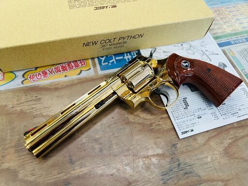 コクサイ NEW COLT PYTHON .357 MAGNUM 24K 6インチ モデルガン レア