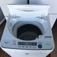 2019年式 SHARP 洗濯機 ES－G4E7－KW 4.5kg 単身 