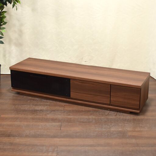 ≪zyt1407ジ≫ TVボード 幅150cm 木目プリント/ブラウン系 家具の大丸？NKGゴット？ TV台/テレビ台/ローボード 60314-11