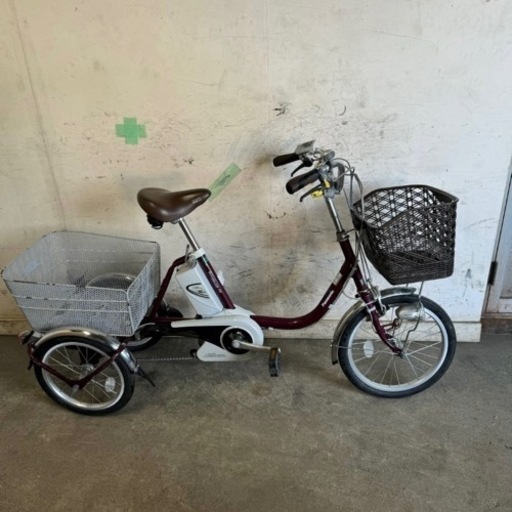 227★岐阜発　△Panasonic△Karoyaka Life EB/パナソニック/電動アシスト三輪自転車/3段変速/走行確認/防犯有り/現状品　R5.12/14★