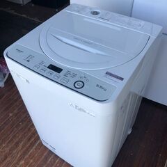 2020年式　シャープ SHARP 全自動洗濯機 幅56.5cm(ボディ幅52.0cm) 5.5kg ステンレス槽 ホワイト系 ES-GE5D-W