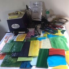 ステンドグラス　ルーター　ガラスカッター　ランプベース　その他  一式セット