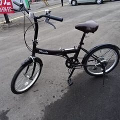 【恵庭市】20インチ　6速切り替え付き折り畳み自転車　