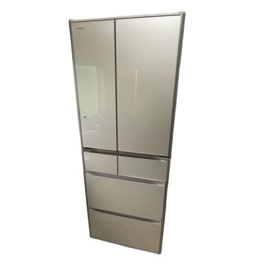 ジ0328-32 配達可能　日立 HITACHI R-G4800E XN 真空チルド 475Lファミリー冷蔵庫　フレンチドア　6ドア 2015年