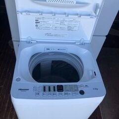 福岡市内配送設置無料　ハイセンス 5．5kg全自動洗濯機 オリジナル 白 HW-E5504