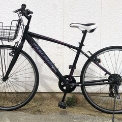 PRECISION 700C touring クロスバイク カゴ付き