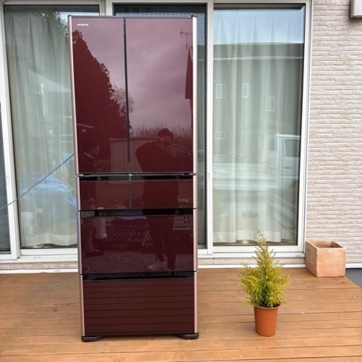 宇都宮市内無料お届け！日立ノンフロン冷凍冷蔵庫 R-XG4800G （XT）型 全定格内容積 475 L 中古相場100,000円前後 宇都宮市内配送無料