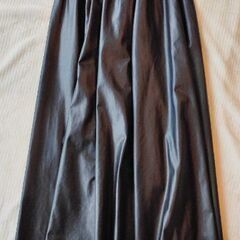 エコレザースカート　L〜LL 　ブラック　ロングスカート