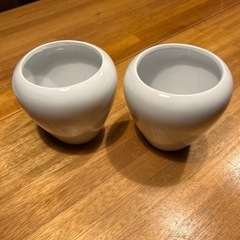 白い鉢2個セット